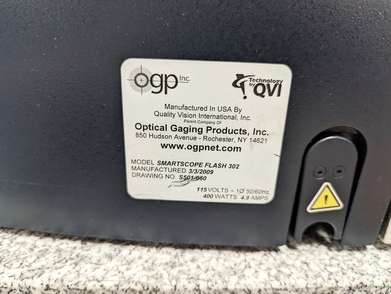 OGP (Optical Gaging Products) SmartScope Flash 302 CMM (Coordinate Measuring Machine)