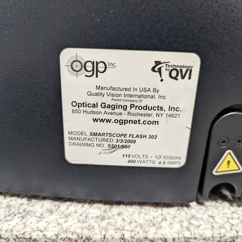 OGP (Optical Gaging Products) SmartScope Flash 302 CMM (Coordinate Measuring Machine)