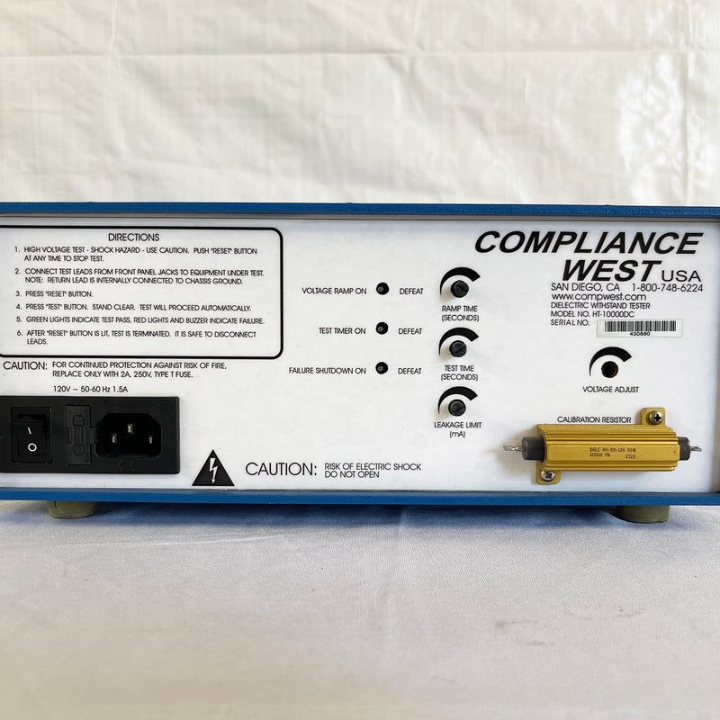Compliance West HT 10000 DC Dielectric Tester