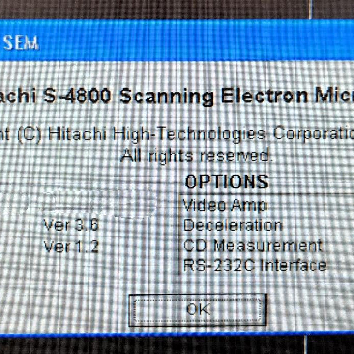 Hitachi S 4800 II SEM (Scanning Electron Microscope)