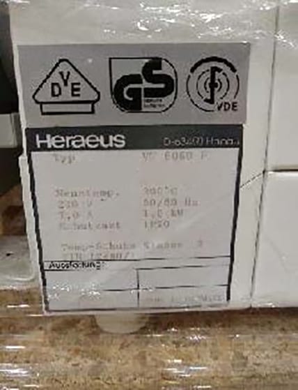 Heraeus VT 6060 P Vacutherm