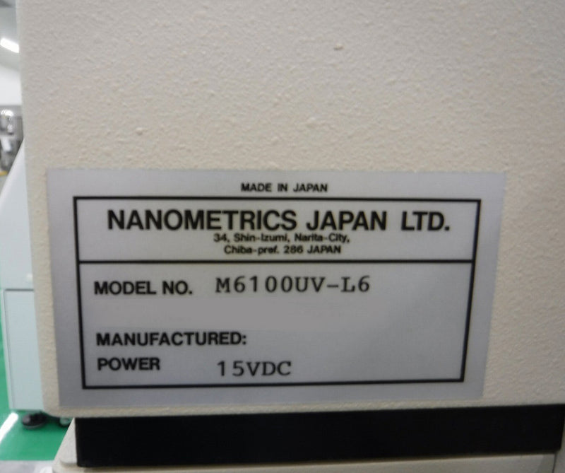 ONTO / Nanometrics M 6100 UV L 6 Film Thickness Measurement System