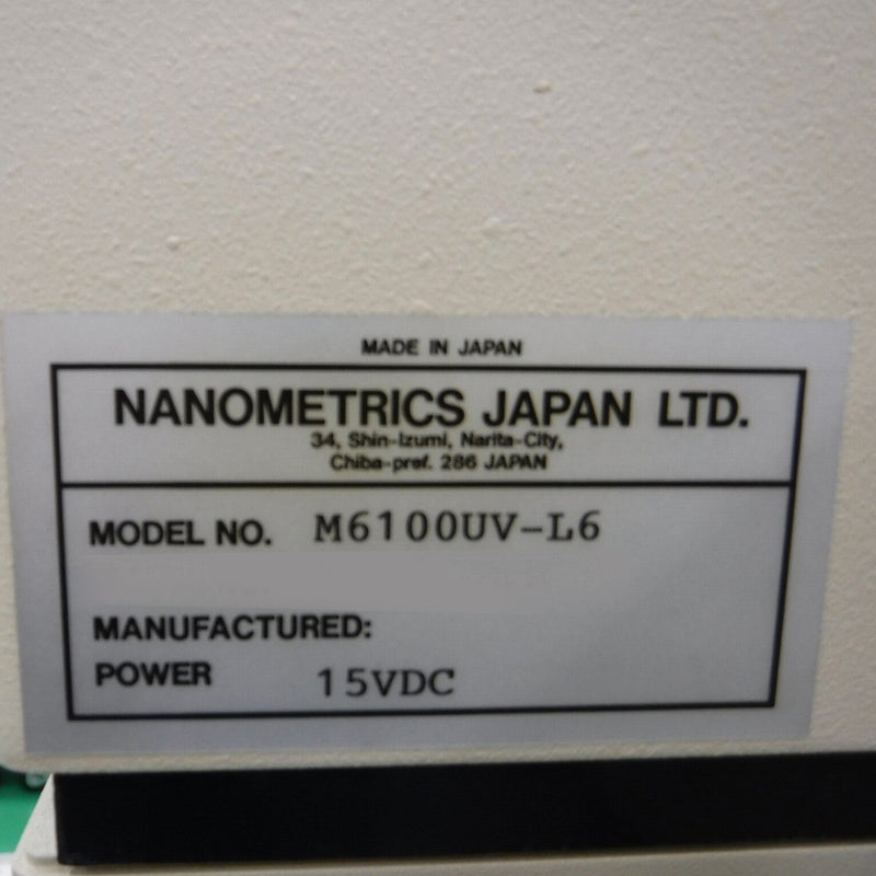 ONTO / Nanometrics M 6100 UV L 6 Film Thickness Measurement System
