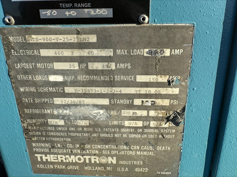 Thermex Thermatron ATS 900 V Shock Chamber