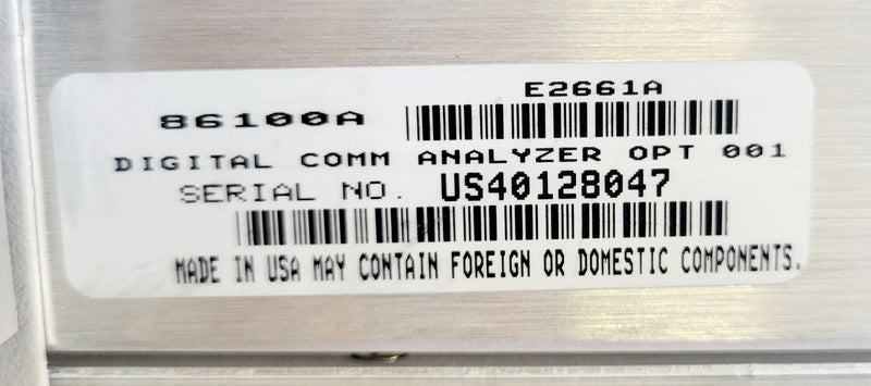 86100 Agilent 86100 A Infiniium DCA Wide Bandwidth Oscilloscope – Bridge ...