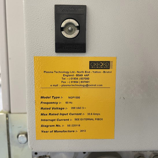 Oxford PlasmaPro NGP 1000 PECVD (Plasma-Enhanced Chemical Vapor Deposition)