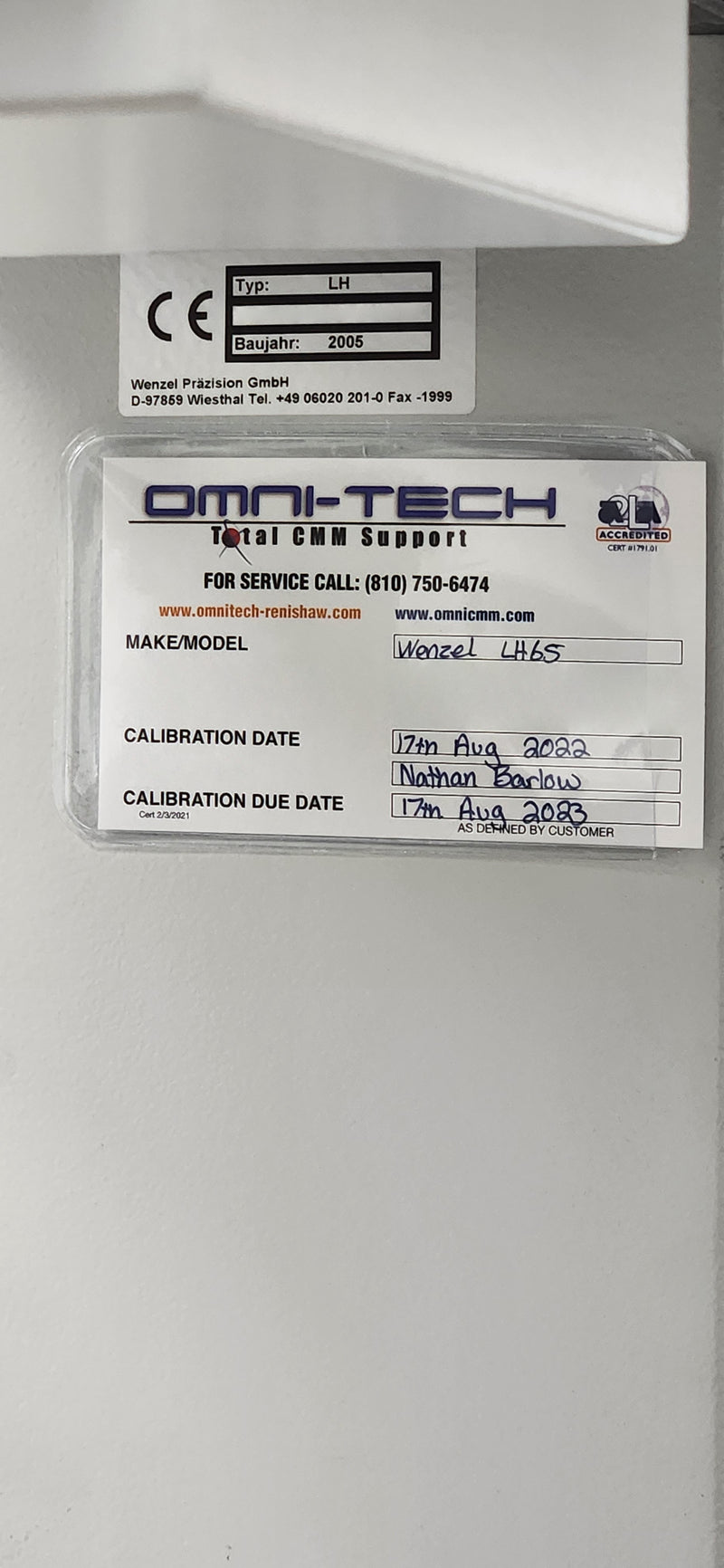 Wenzel LH 65 CMM (Coordinate Measuring Machine)