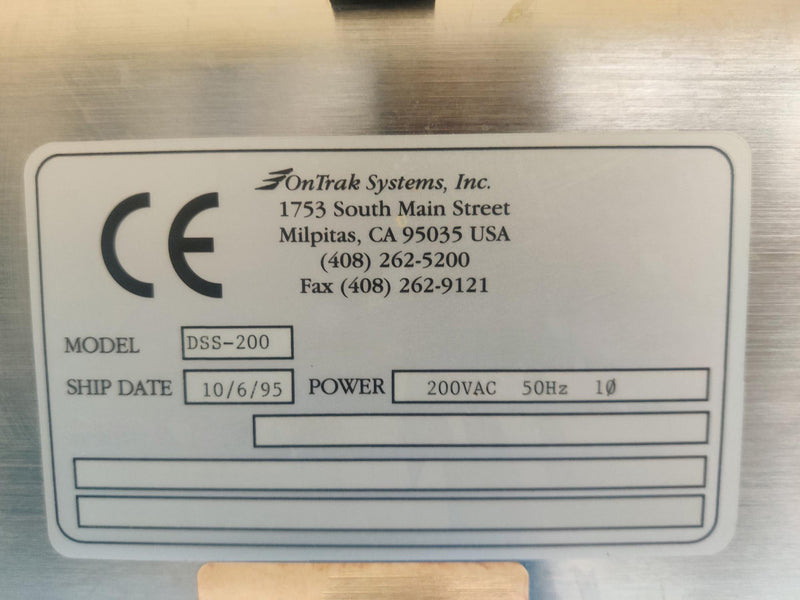 Ontrak DSS 200 Post CMP Scrubber (Chemical Mechanical Polisher)