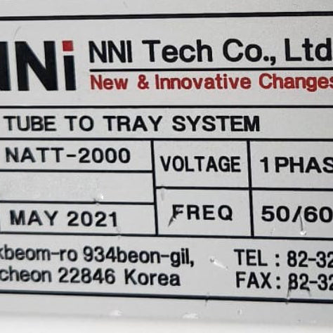 NNI NATT 2000 Tube to Tray System