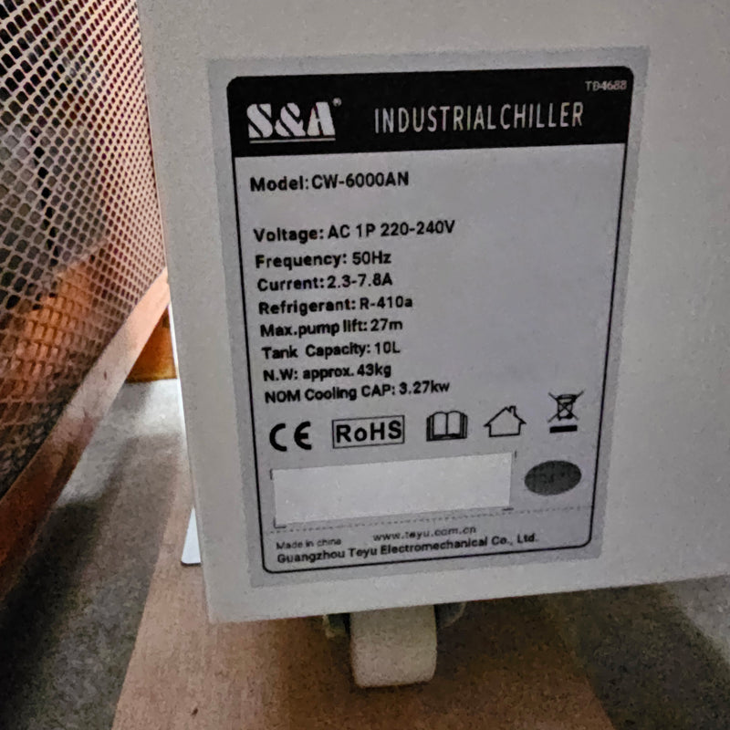 S&A CW 6000 AN Industrial Chiller