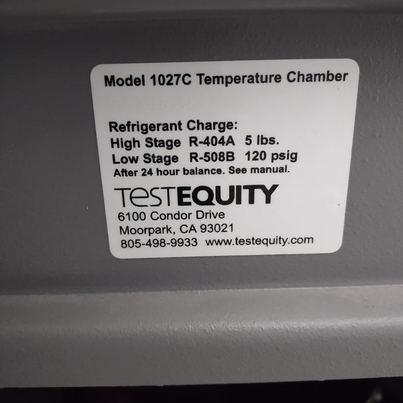 Test Equity 1027 C Temperature Chamber