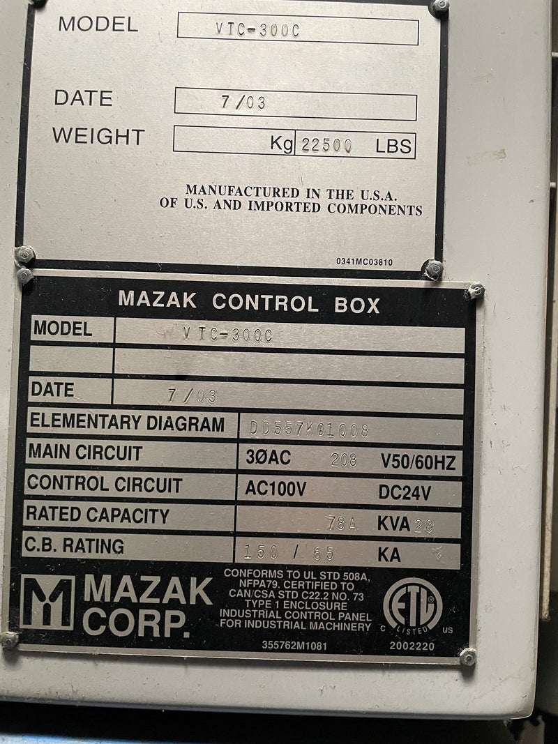 Mazak VTC 300 C