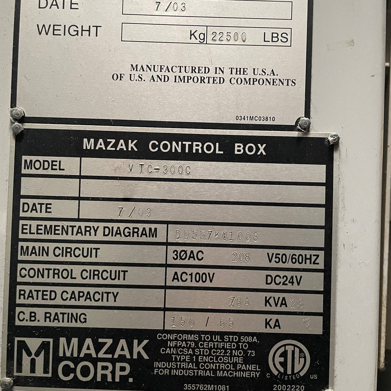 Mazak VTC 300 C