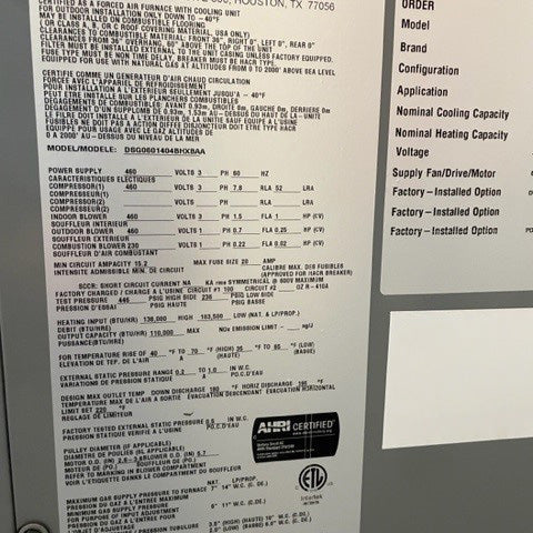 DAIKIN AC Roof Top Unit