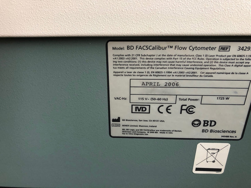 Becton Dickinson FACSCalibur Flow Cytometer