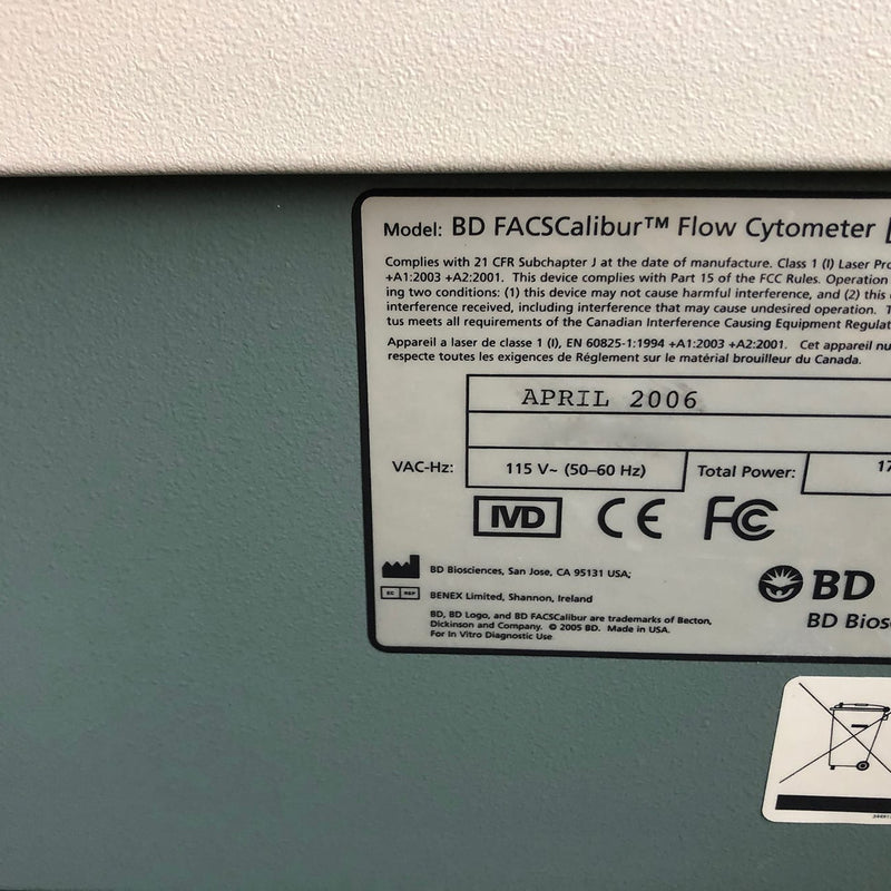 Becton Dickinson FACSCalibur Flow Cytometer