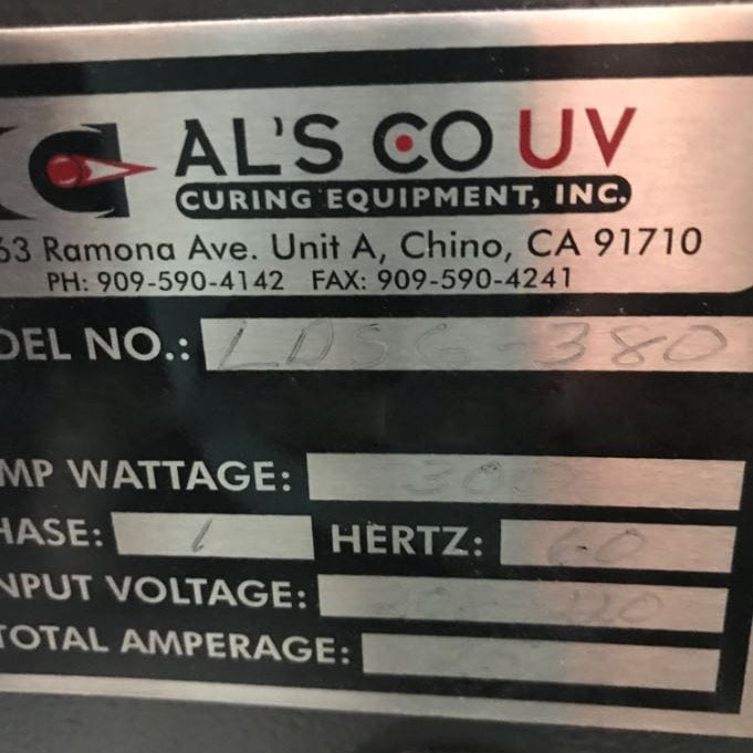 American Ultraviolet LDSG 380 Coater