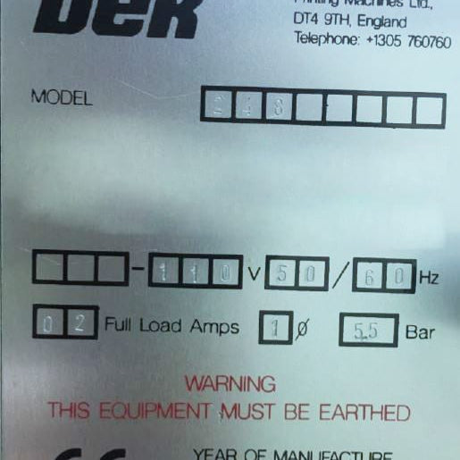 Dek 248 PCB Screen Printer