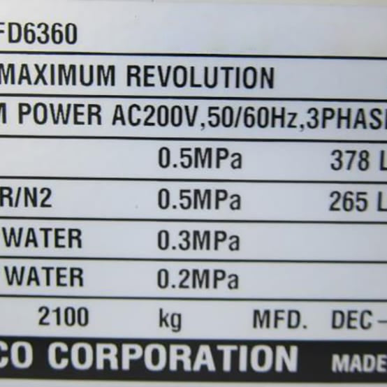 Disco DFD 6360 Automatic Dicing Saw