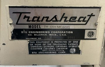 BTU Transheat TH 64472 E 120 S Continuous Mesh Belt Brazing Furnace