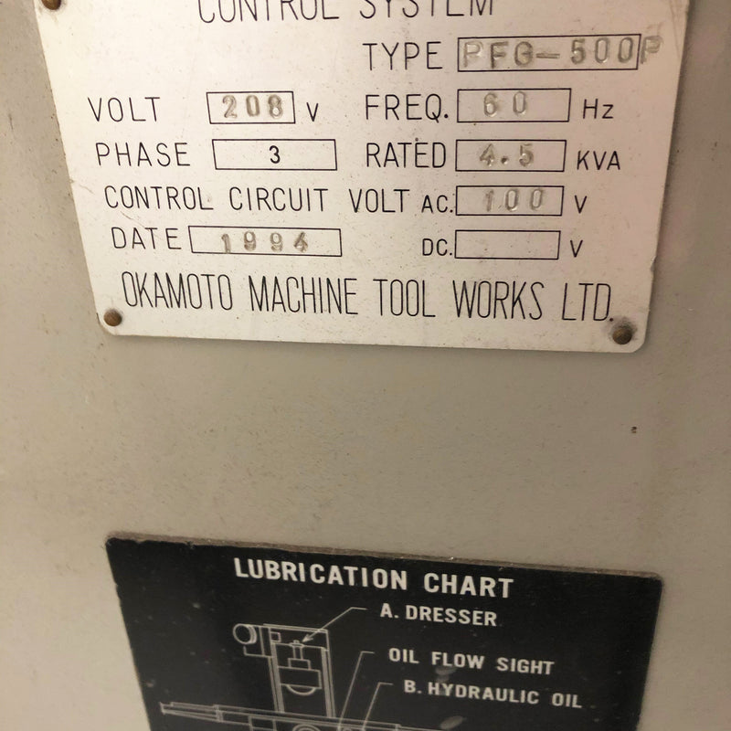 Okamoto PFG 500 P Surface Grinder