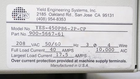 Yes 450 PB 6-2 P Polyimide Bake Oven