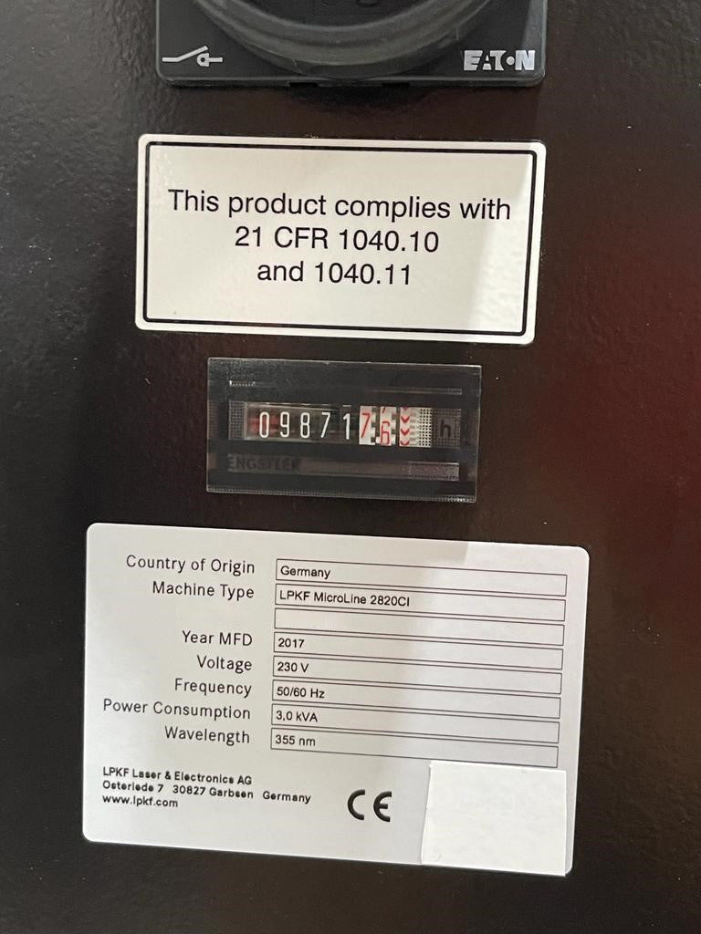 LPKF MicroLine 2820 CI Laser Cutter