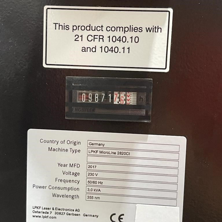 LPKF MicroLine 2820 CI Laser Cutter