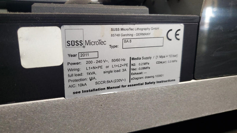 SUSS BA 8 Bond Aligner