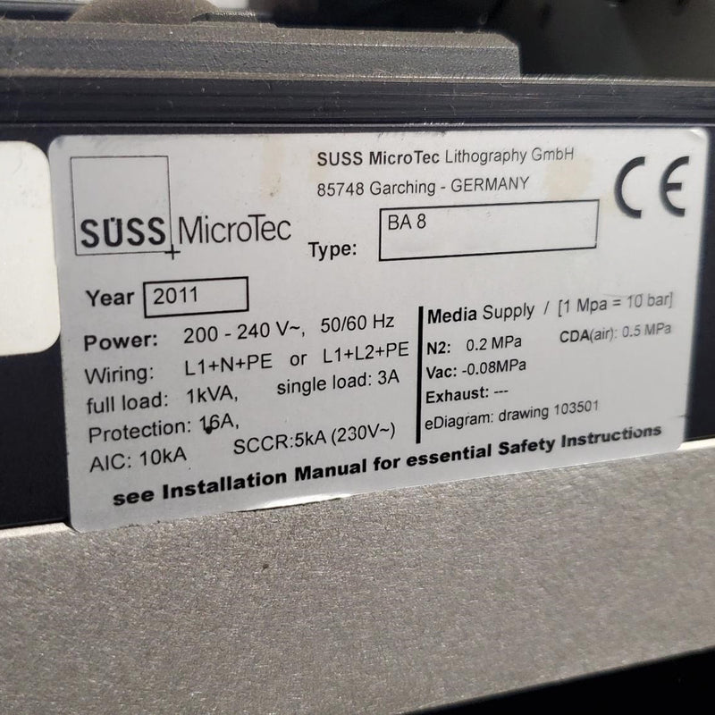 SUSS BA 8 Bond Aligner