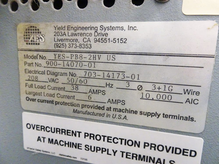 Yes 450 PB 8-2 HV-US Polyimide Bake Oven