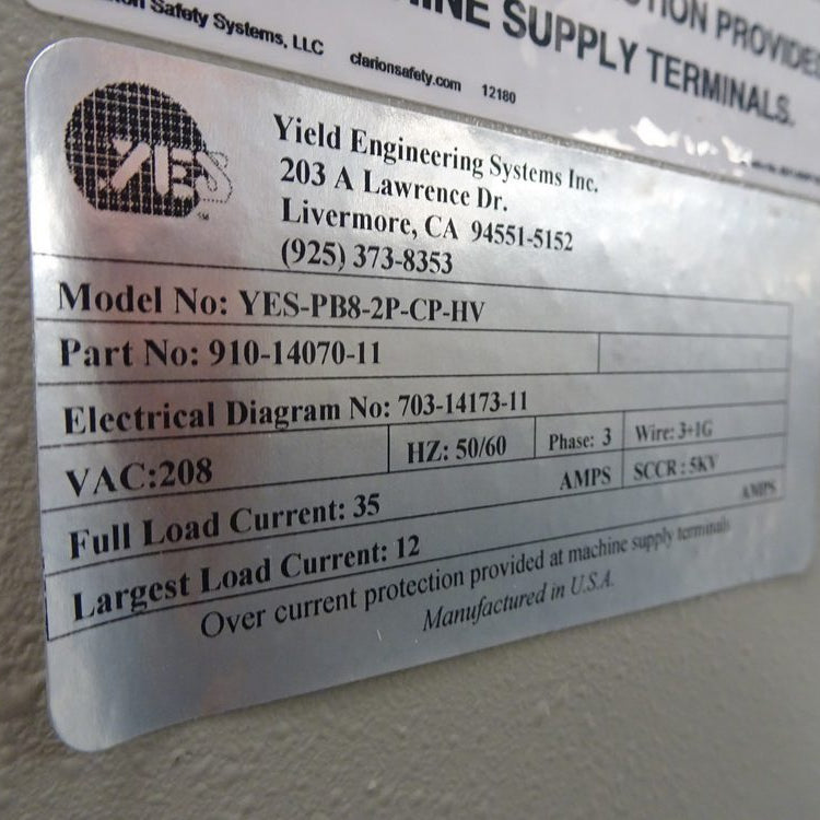 Yes 450 PB 8-2 P CP-HV Polyimide Bake Oven