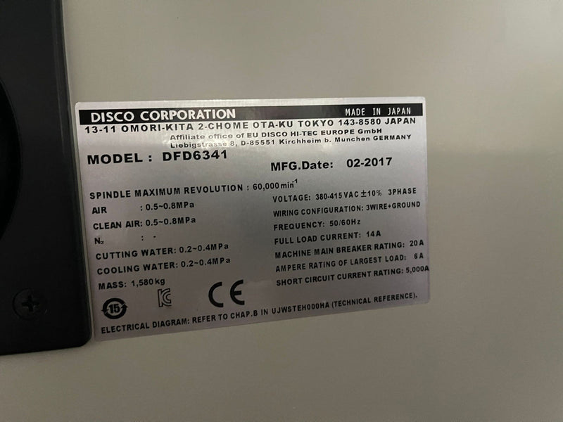 Disco DFD 6341 Automatic Dicing Saw