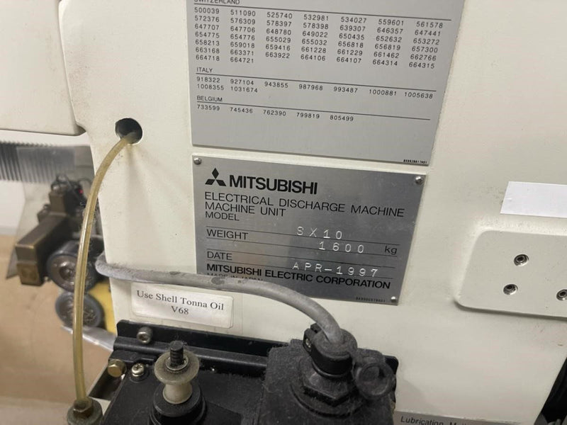 Mitsubishi SX 10 EDM (Electrical Discharge Machine)