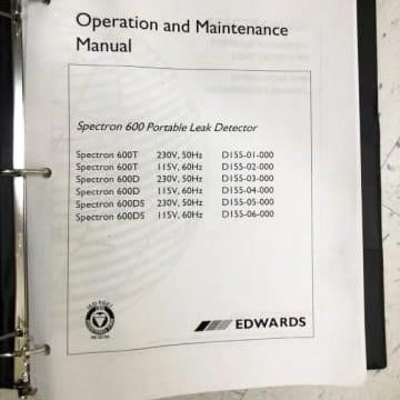Edwards Spectron 600 D Leak Detector