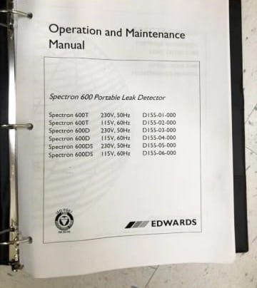 Edwards Spectron 600 D Leak Detector