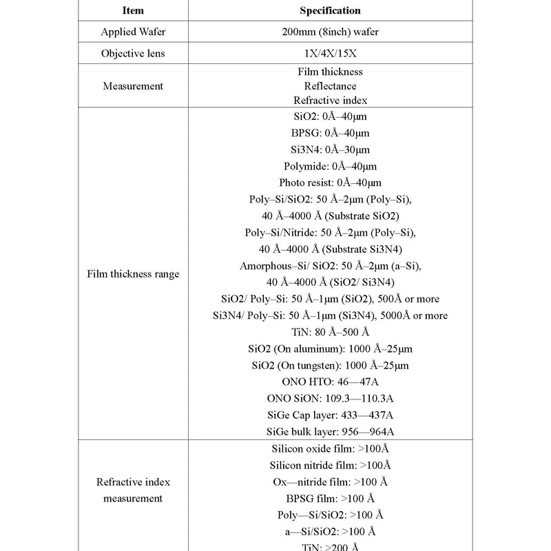 KLA ASET F 5 X Thin Film Measurement