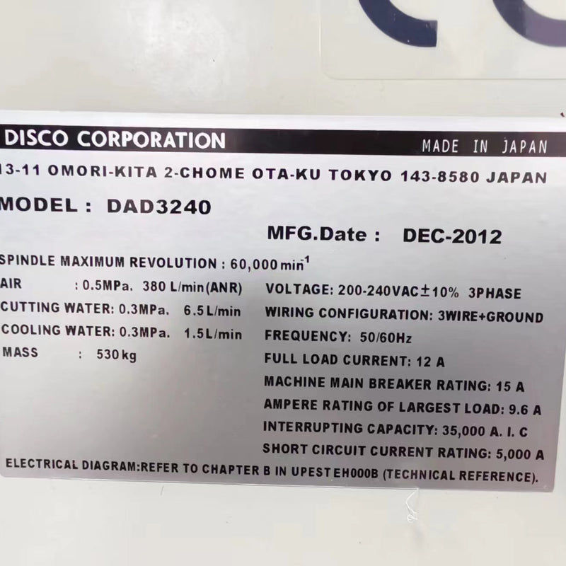 Disco DAD 3240 Automatic Dicing Saw