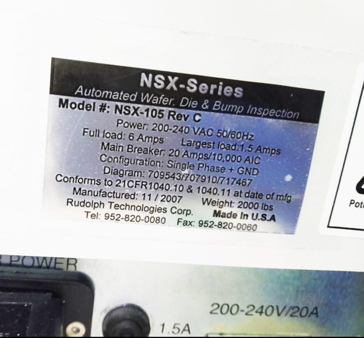 ONTO / Rudolph / August NSX 105 2D Inspection