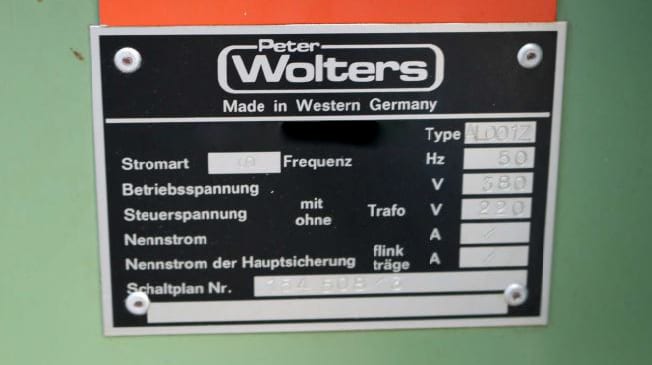 Peter Wolters AL 001 Z Double Sided Lapper