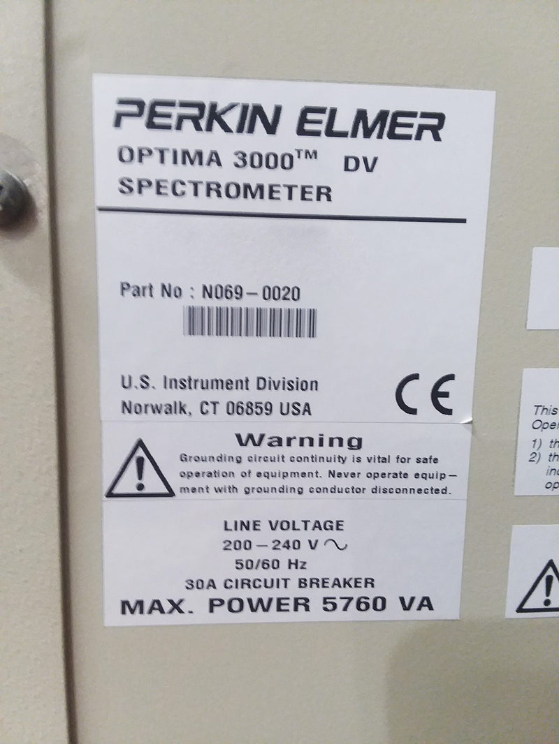 Perkin Elmer Optima 3000 ICP-MS (Inductively Coupled Plasma - Mass Spectrometer)