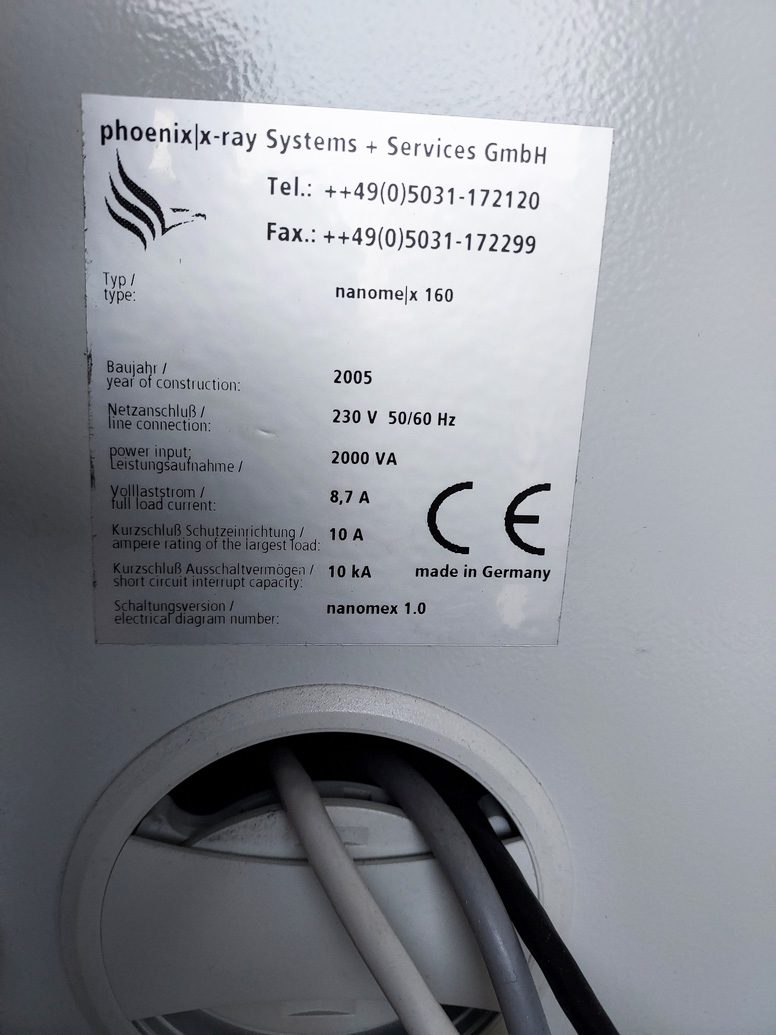 GE Phoenix Nanomex X-ray