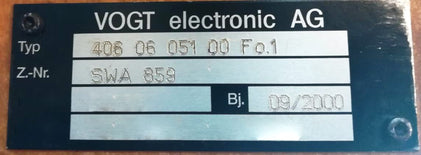 VOGT Electronic Plastic Tooling