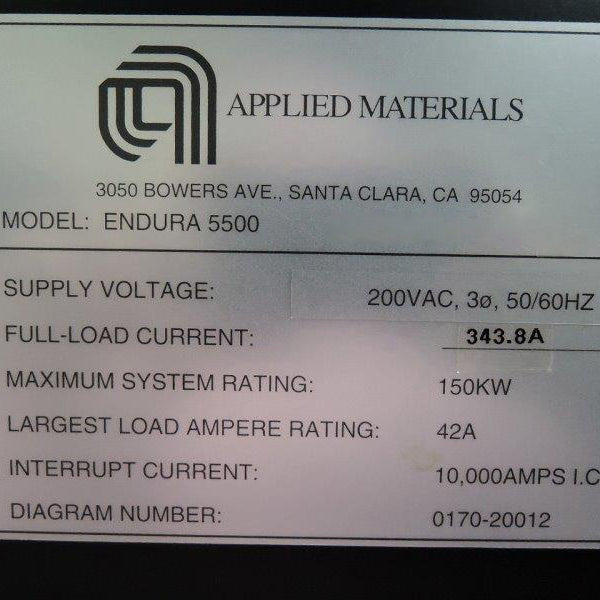 Applied Materials Endura PVD (Physical Vapor Deposition)