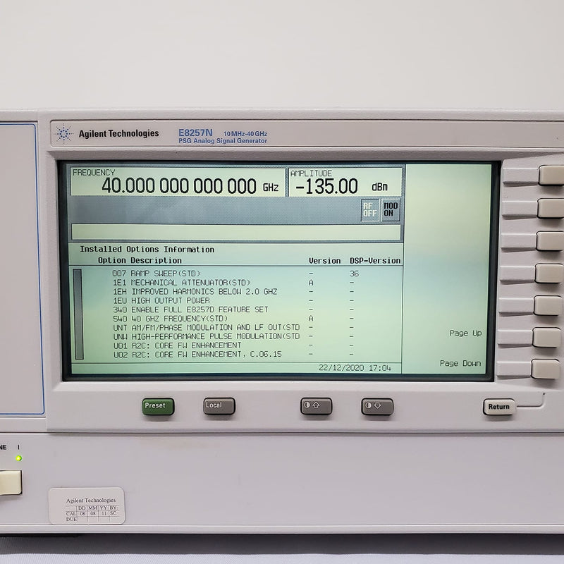 Keysight / Agilent E 8257 N PSG Analog Sweep Signal Generator