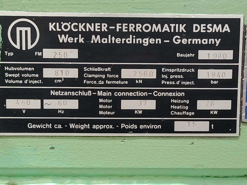 Klockner Ferromatik Desma FM 250