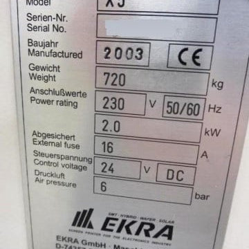 Ekra X 5 Automatic Screen Printer