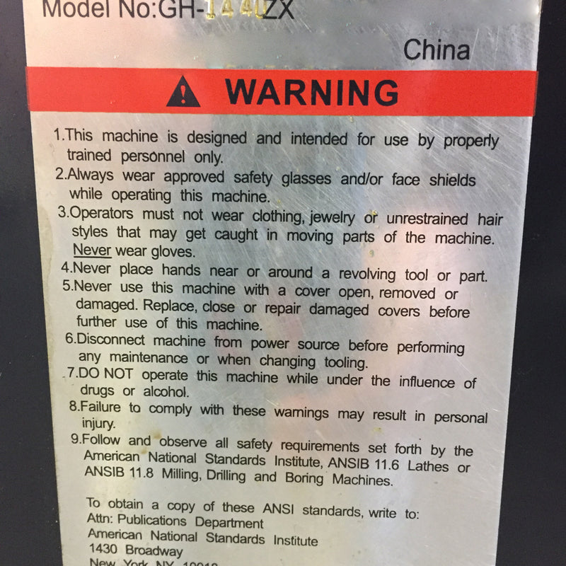 Jet GH 1440 ZX Lathe