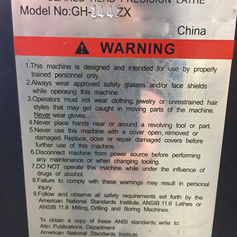 Jet GH 1440 ZX Lathe