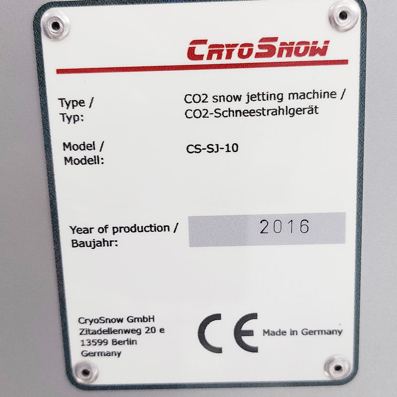 CryoSnow CS SJ 10 CO2 Snow Blasting Machine